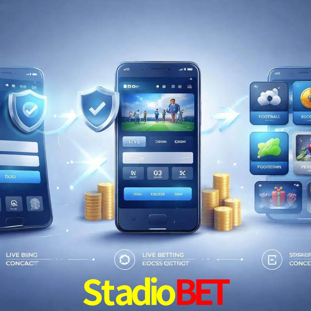 Pasos de acceso a la app Stadiobet en pantalla de teléfono móvil